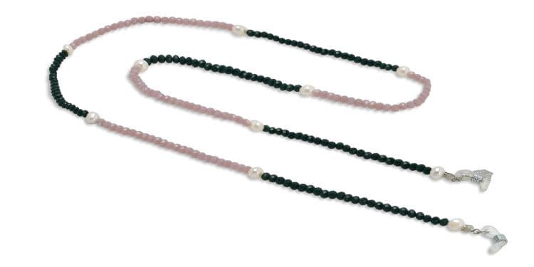 Natural Pearls & Crystals Glasses Chain