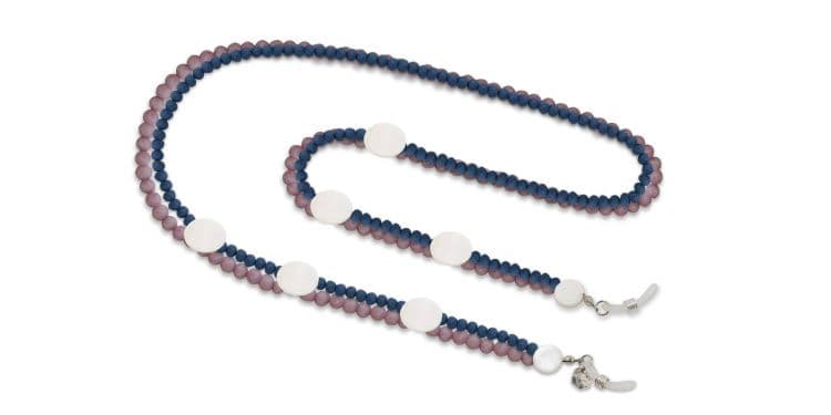 Crystals & Mother of Pearl Glasses Chain